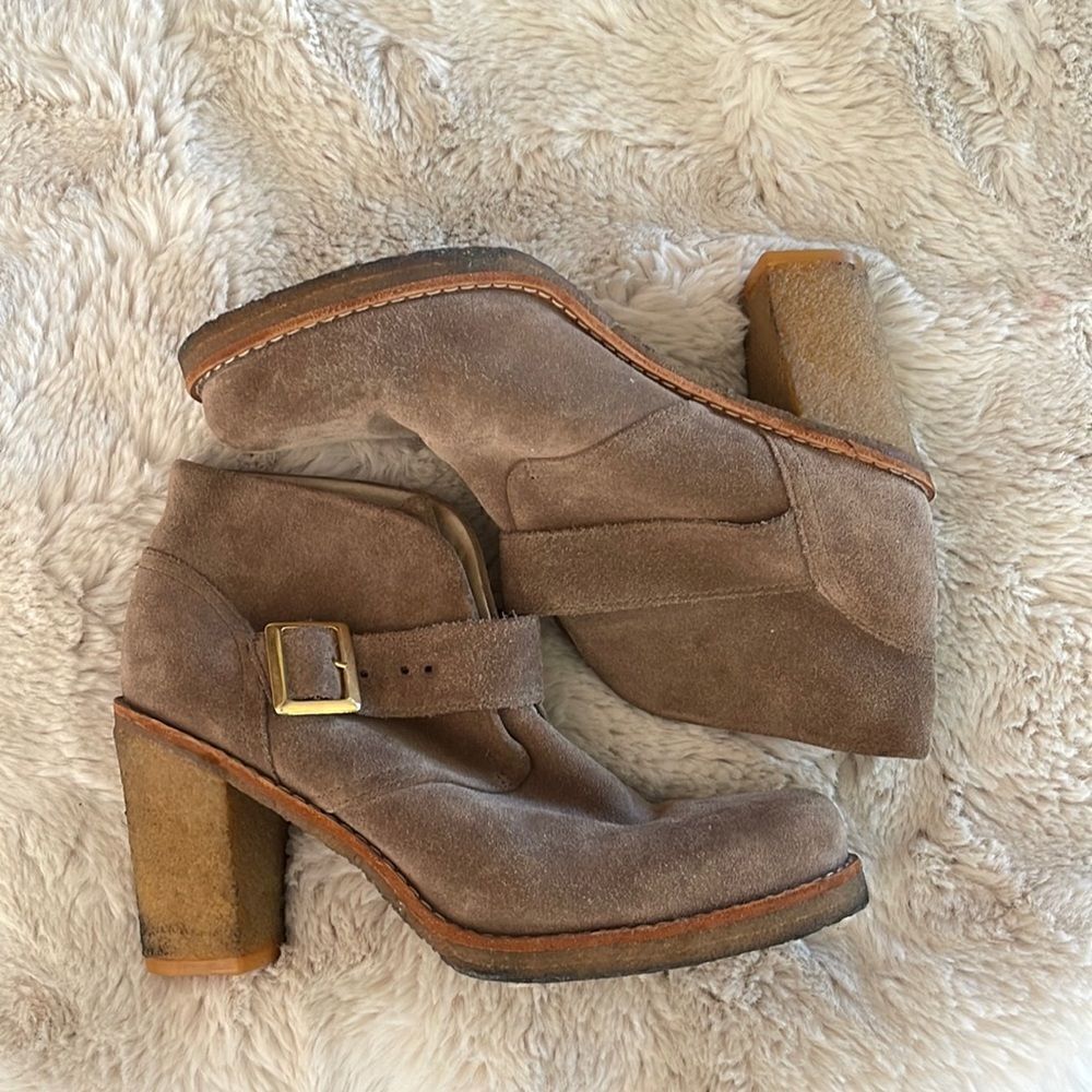 UGG Brienne Heeled Suede Leather Ankle Boots